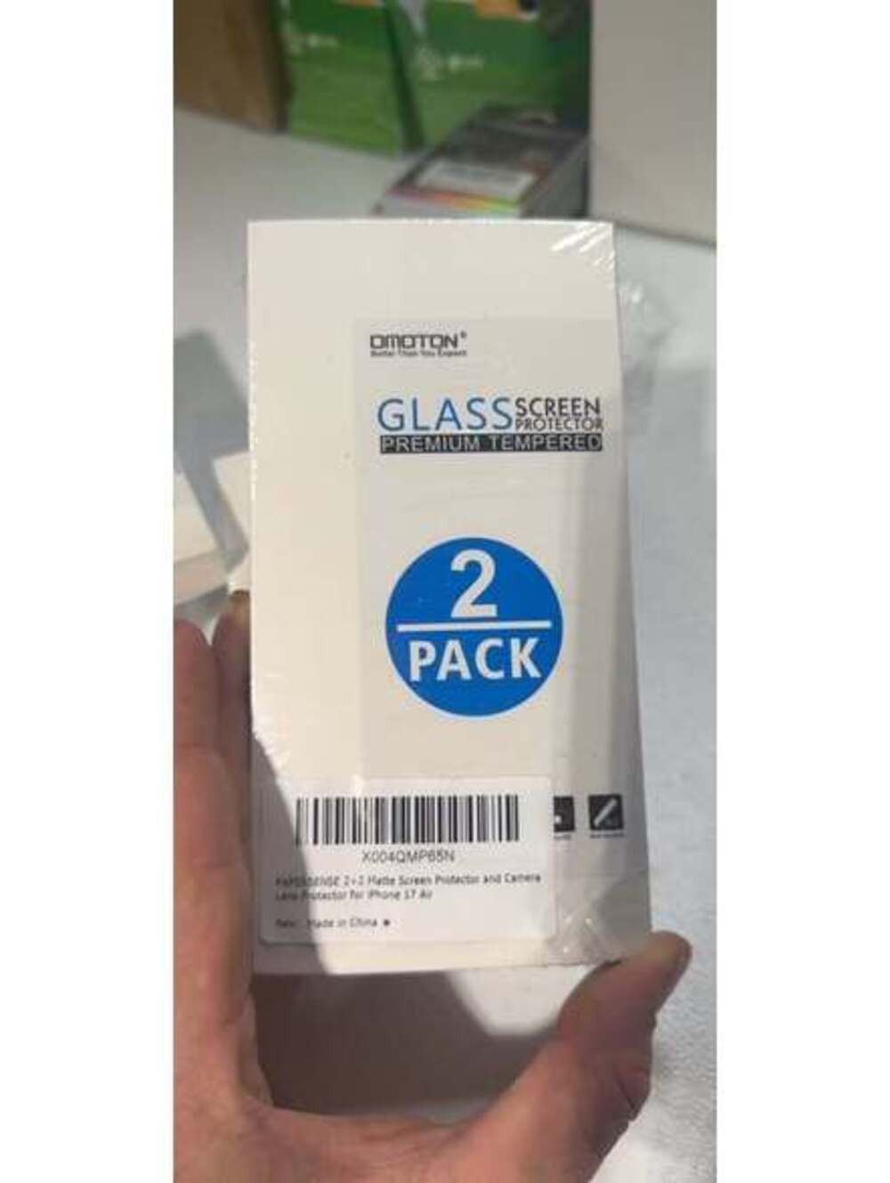 OMOTON Glass Screen Protector for iPhone 17 Air 2 Pack
